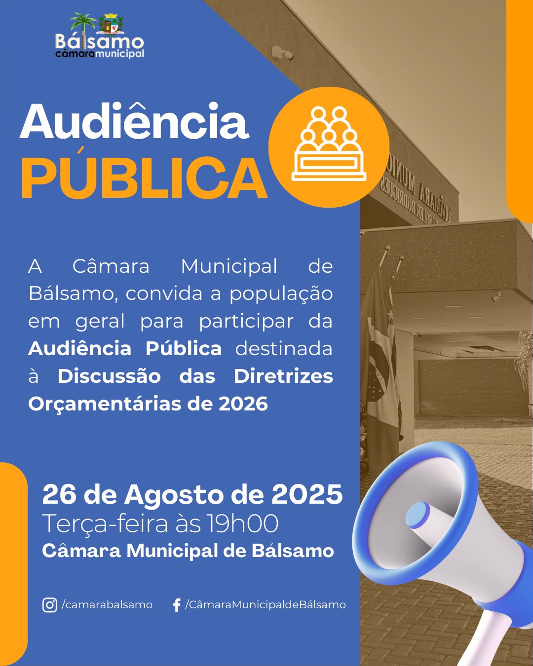 AUDIÊNCIA PÚBLICA – Lei de Diretrizes Orçamentárias 2026